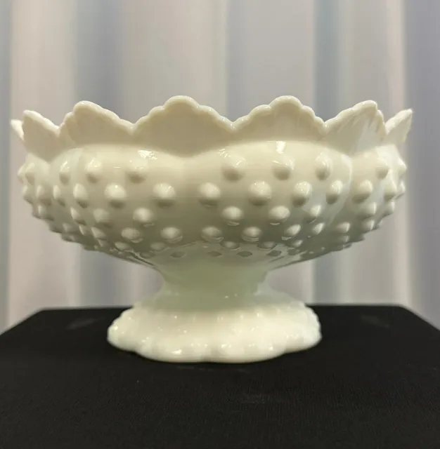 Vase Milk Glass Hobb Compote