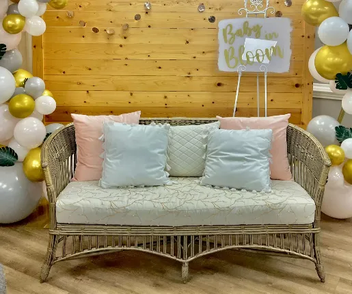 Sofa Gold Rattan