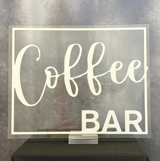 Beverage Sign Coffee Bar + Stand
