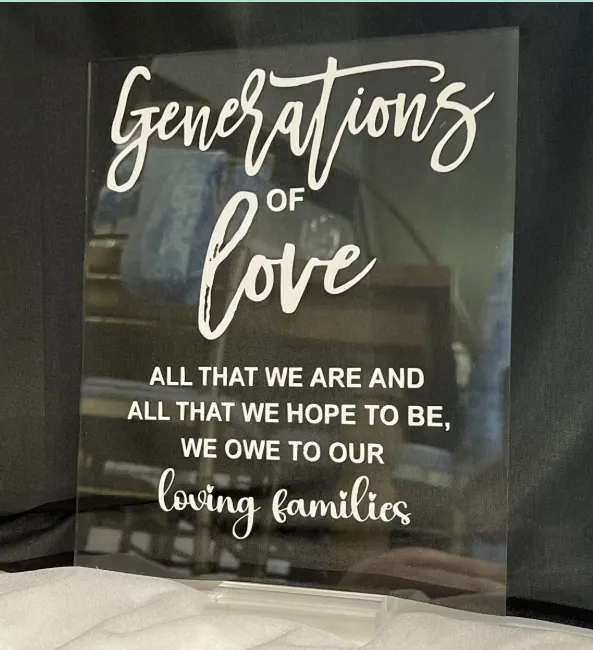 Wedding Generations of Love Sign