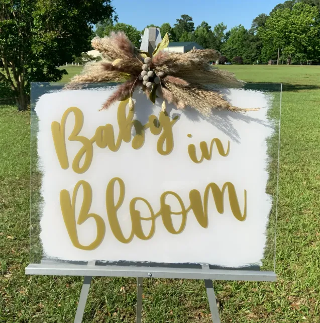 Baby Shower Sign Baby In Bloom