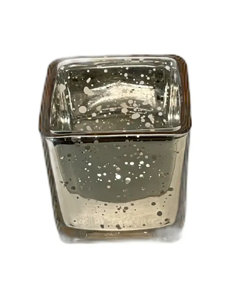 Candlestick Votive Gold Square