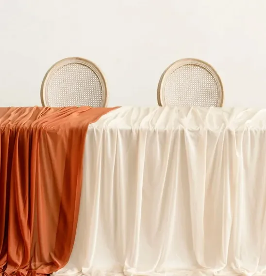 Table Linen Chiffon Draping Nude Set/2