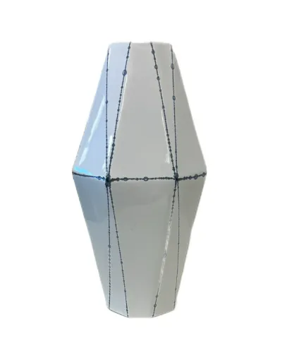 Vase Blue Hexagon