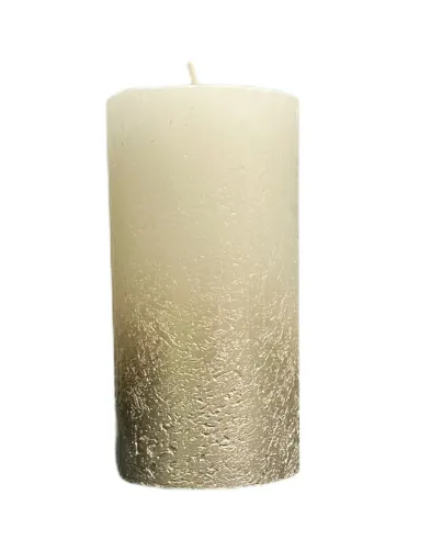 Candle Pillar Metallic Two Tone