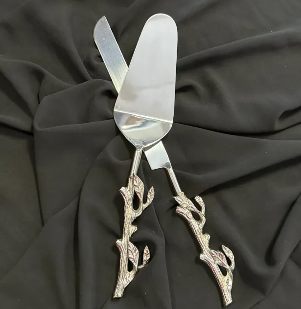 Cake Server Set Silver Branch