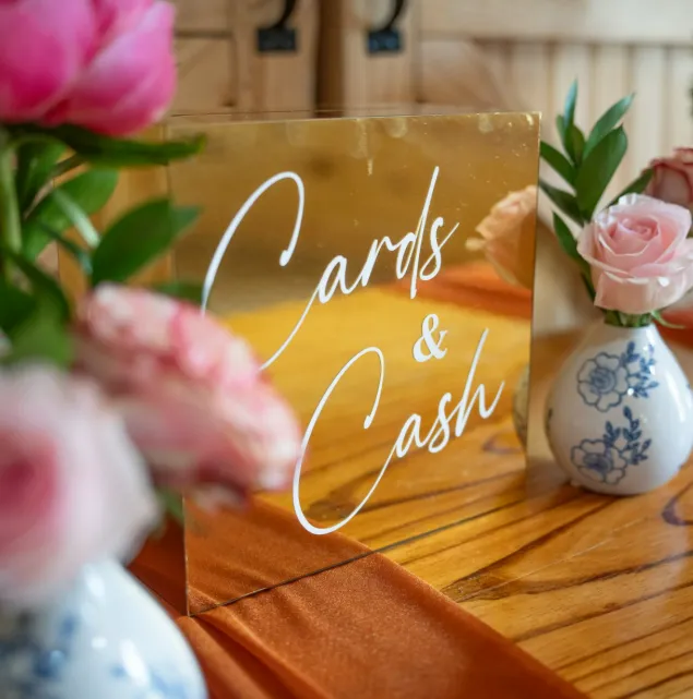 Card Box Gold Mirror Cards & Cash