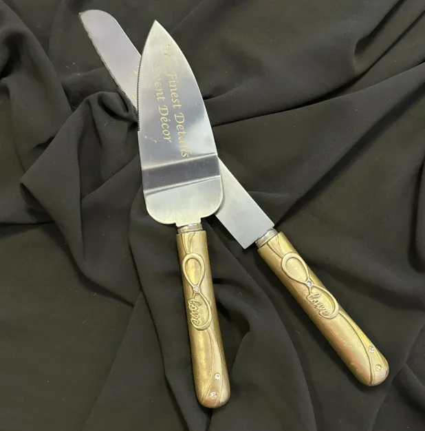 Cake Server Set Gold Love