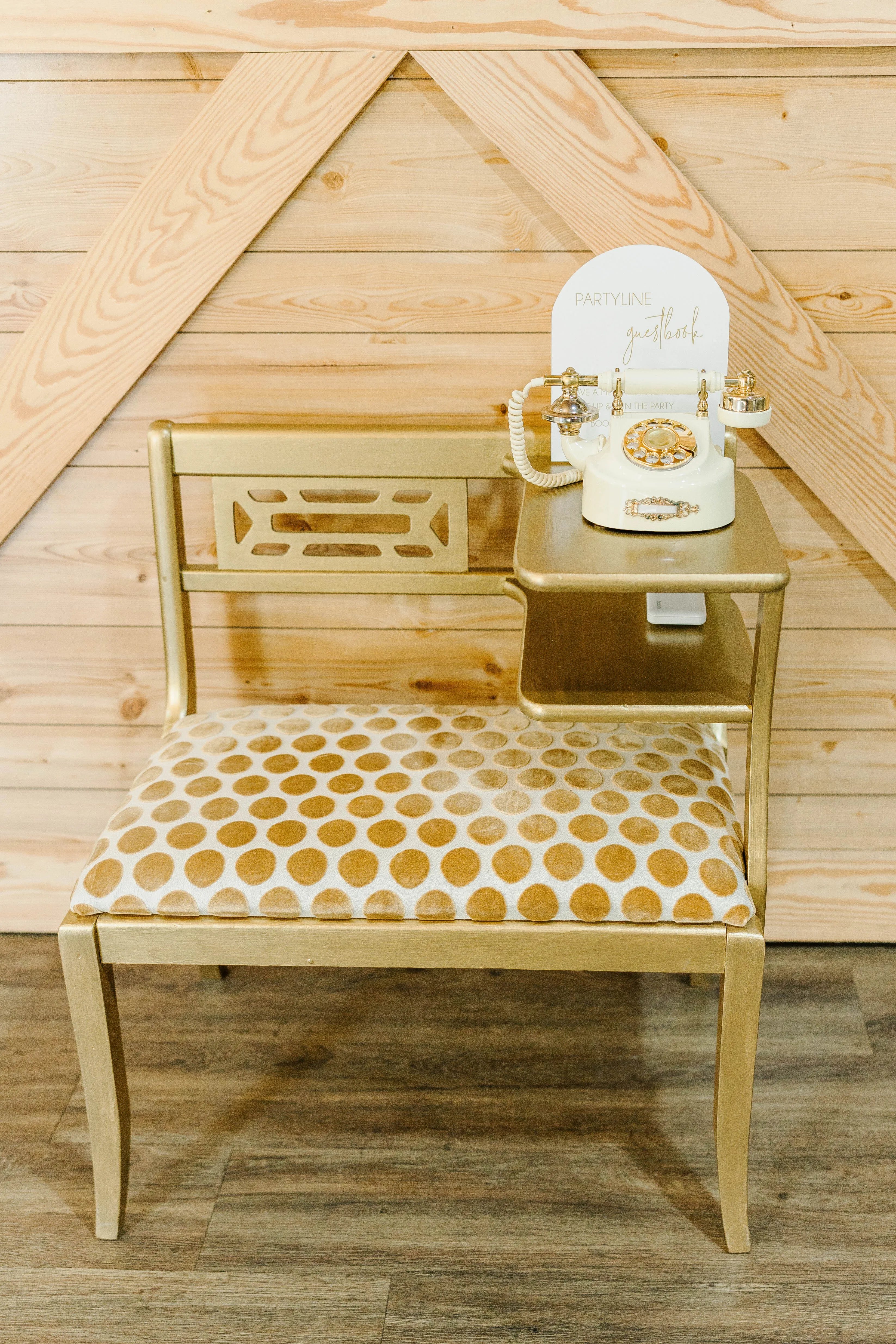 Partyline Gossip Bench Gold
