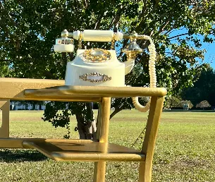 Partyline Gold Ivory Vintage Guestbook Phone