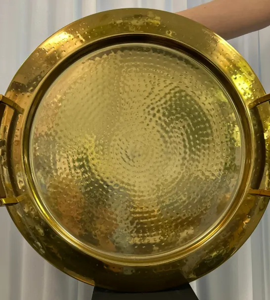 Tray Hammered Gold 17.5”