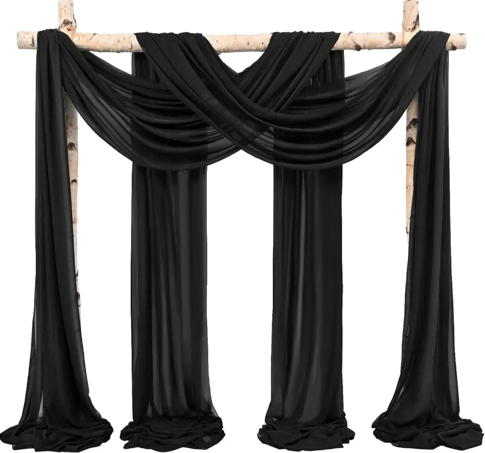 Arbor Drape Chiffon Black 20’
