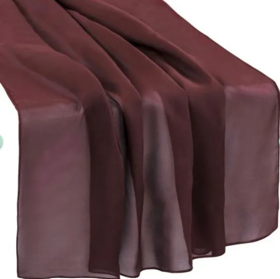 Table Runner Chiffon Burgundy 27”X10’