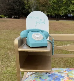 Partyline Retro Teal Guestbook Phone