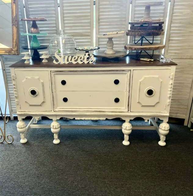 White Sideboard With Drawers