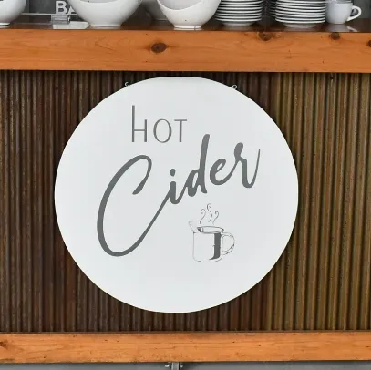 Sign Hot Cider XL Wood