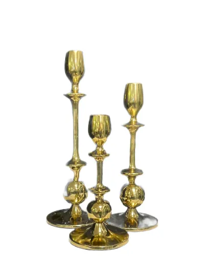 Candlestick Tapered Gold Ball
