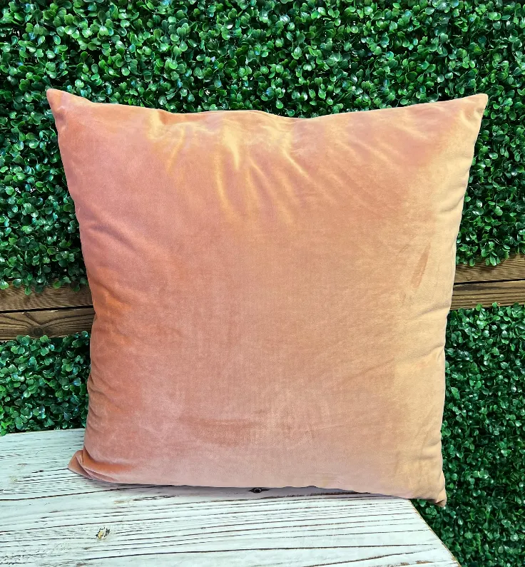 Accent Pillow Terracotta Velvet