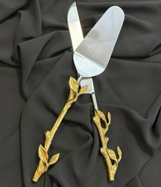 Cake Server Set Gold Branch