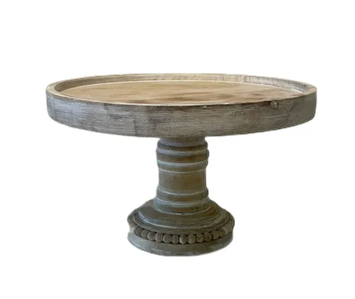 Cake Stand Wood Bead 10.5”