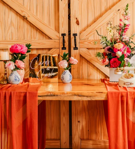 Table Runner Chiffon Terracotta 10’