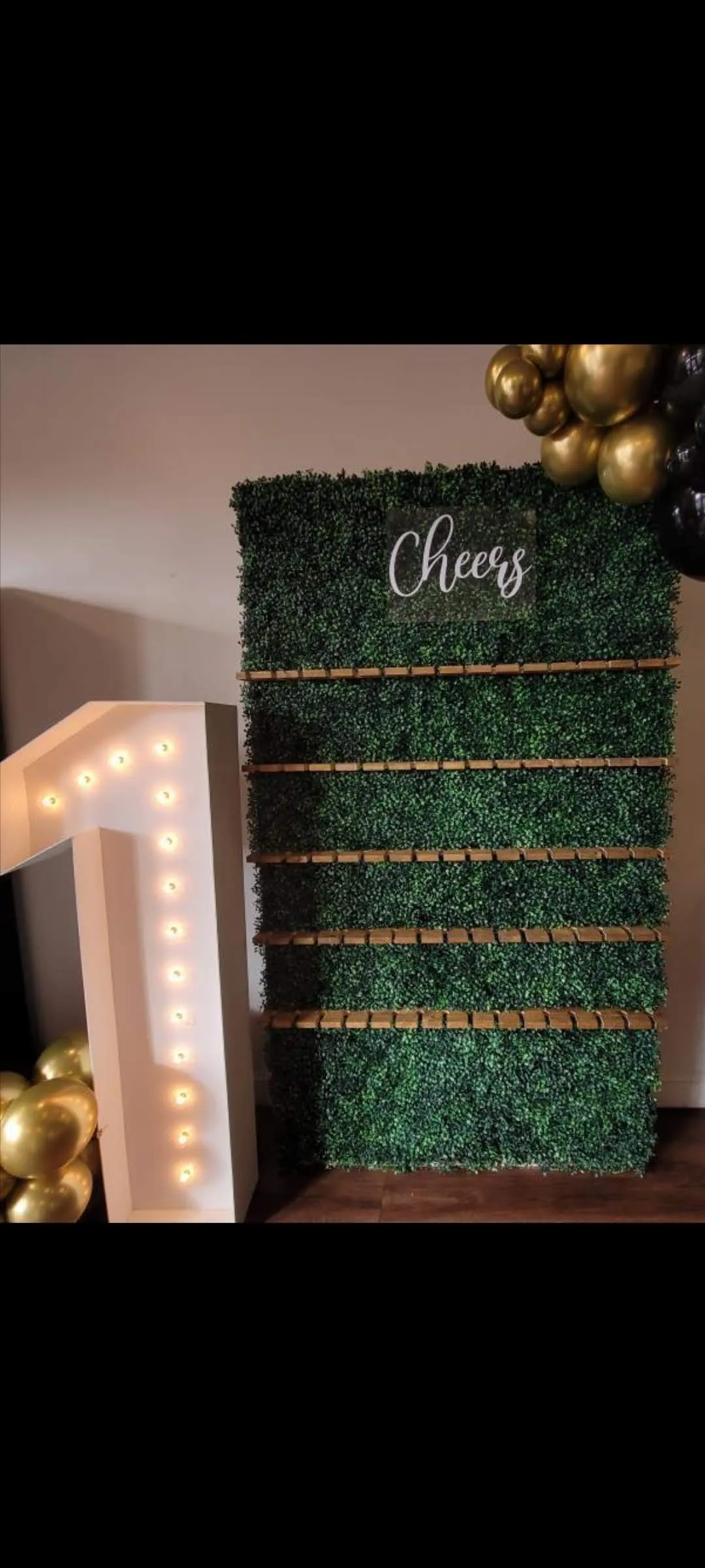 Champagne Boxwood Wall 