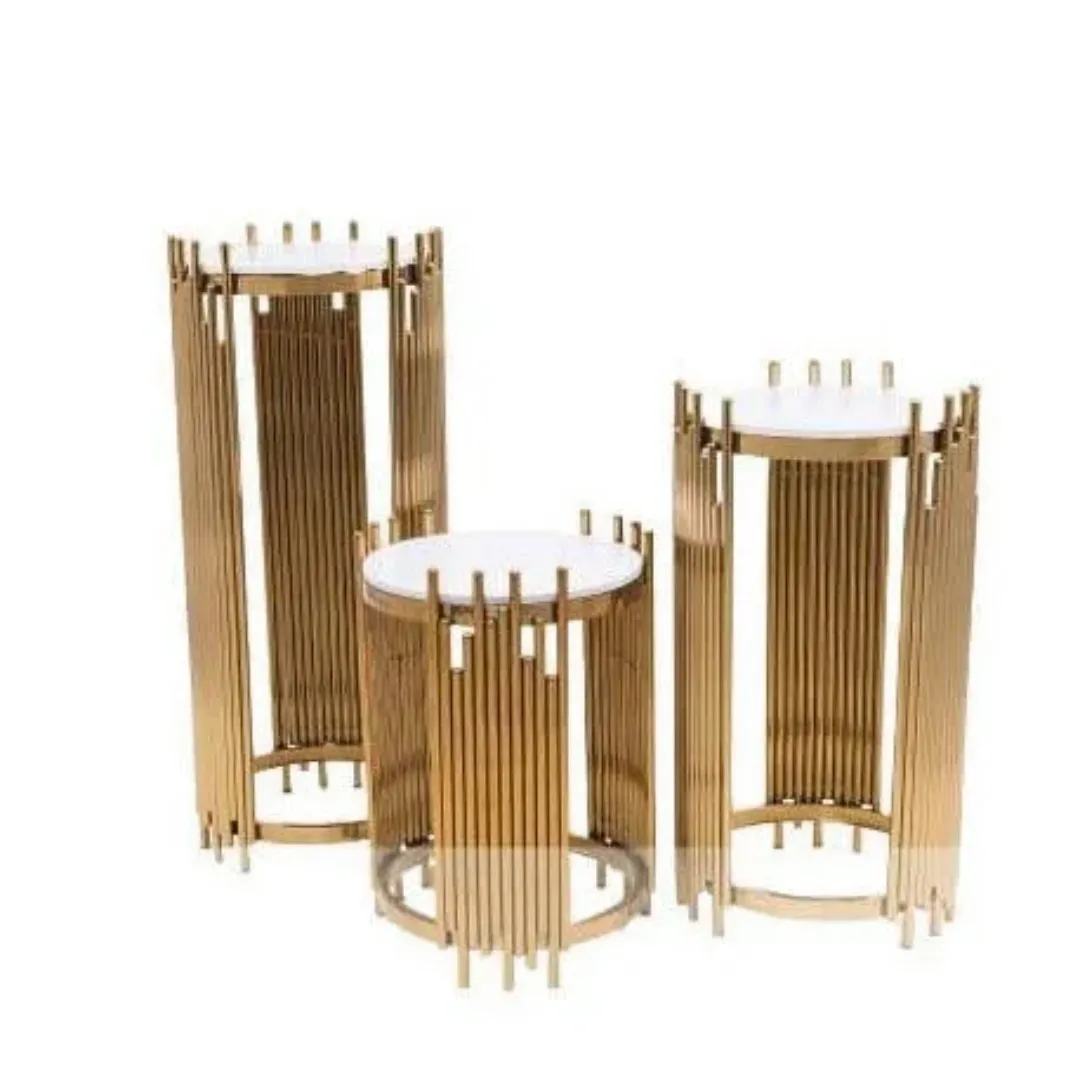 Luxe Gold Pedestals.