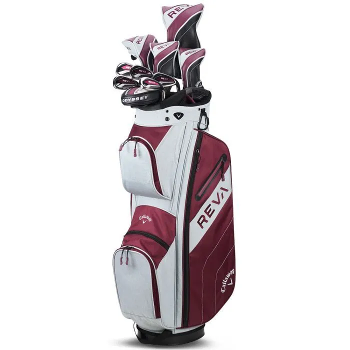 Callaway Women’s REVA 11-Piece Cart Bag Complete Set - Eggplant