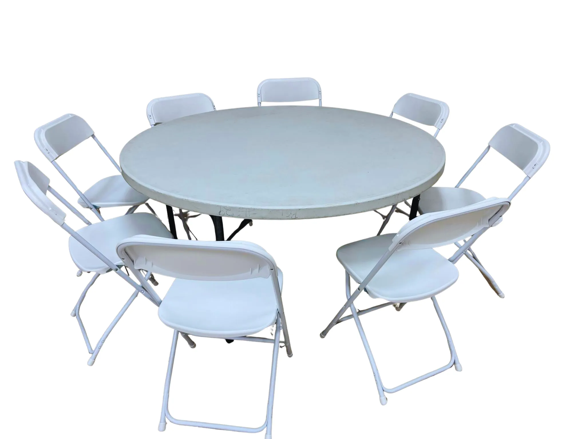 circle table w/8 chairs set