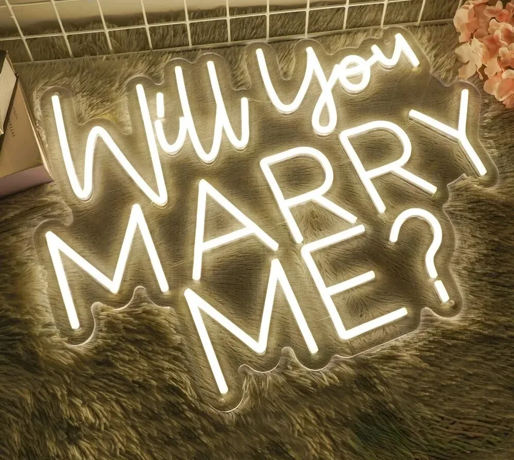 Neon Sign - Will You Marry Me? 