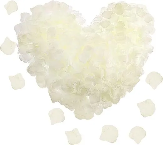 Artifical White Rose Petals - 100 Pcs 