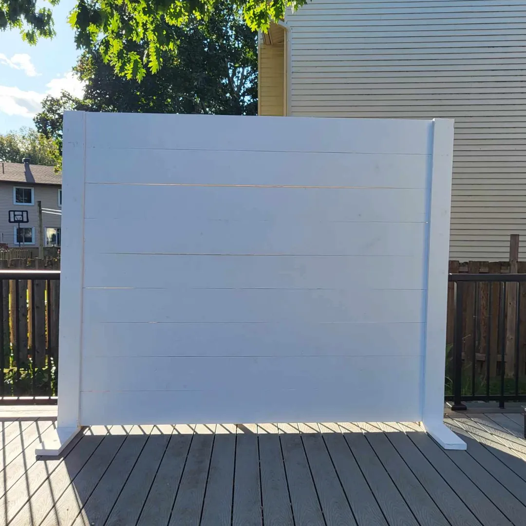 White & Wood Backdrop - Double Sided (7'x10') 