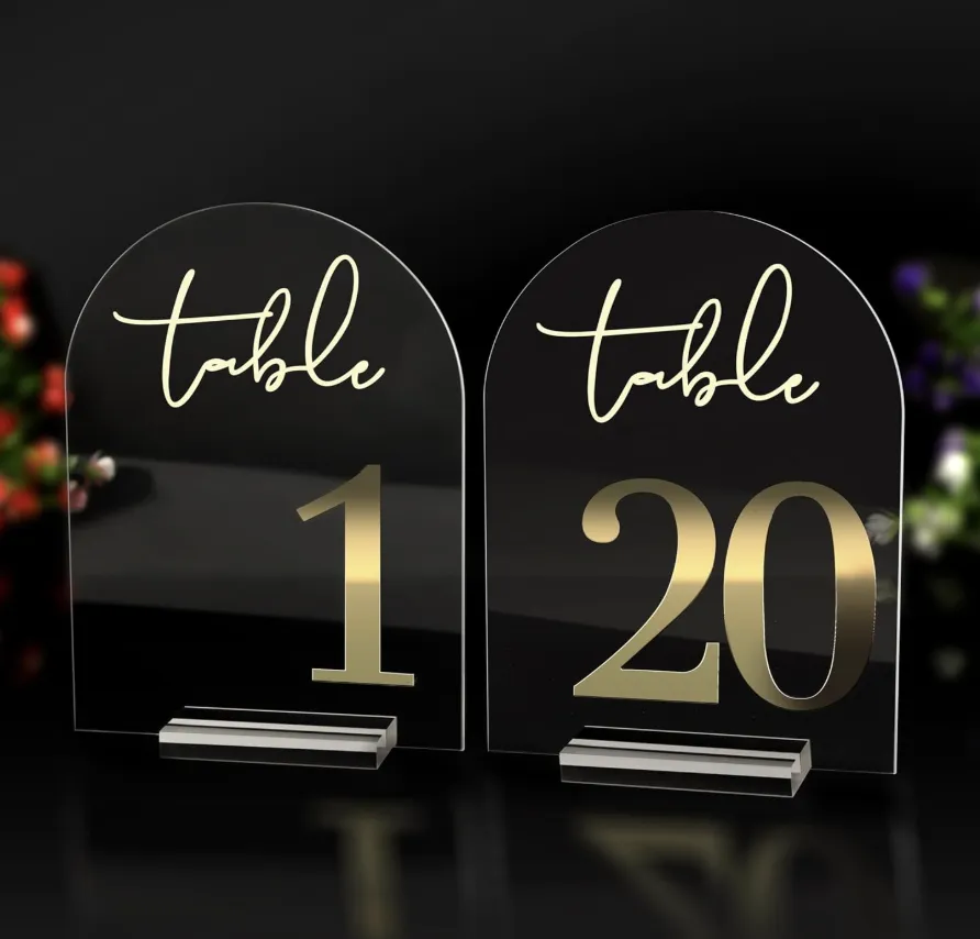 Signs and Table Numbers