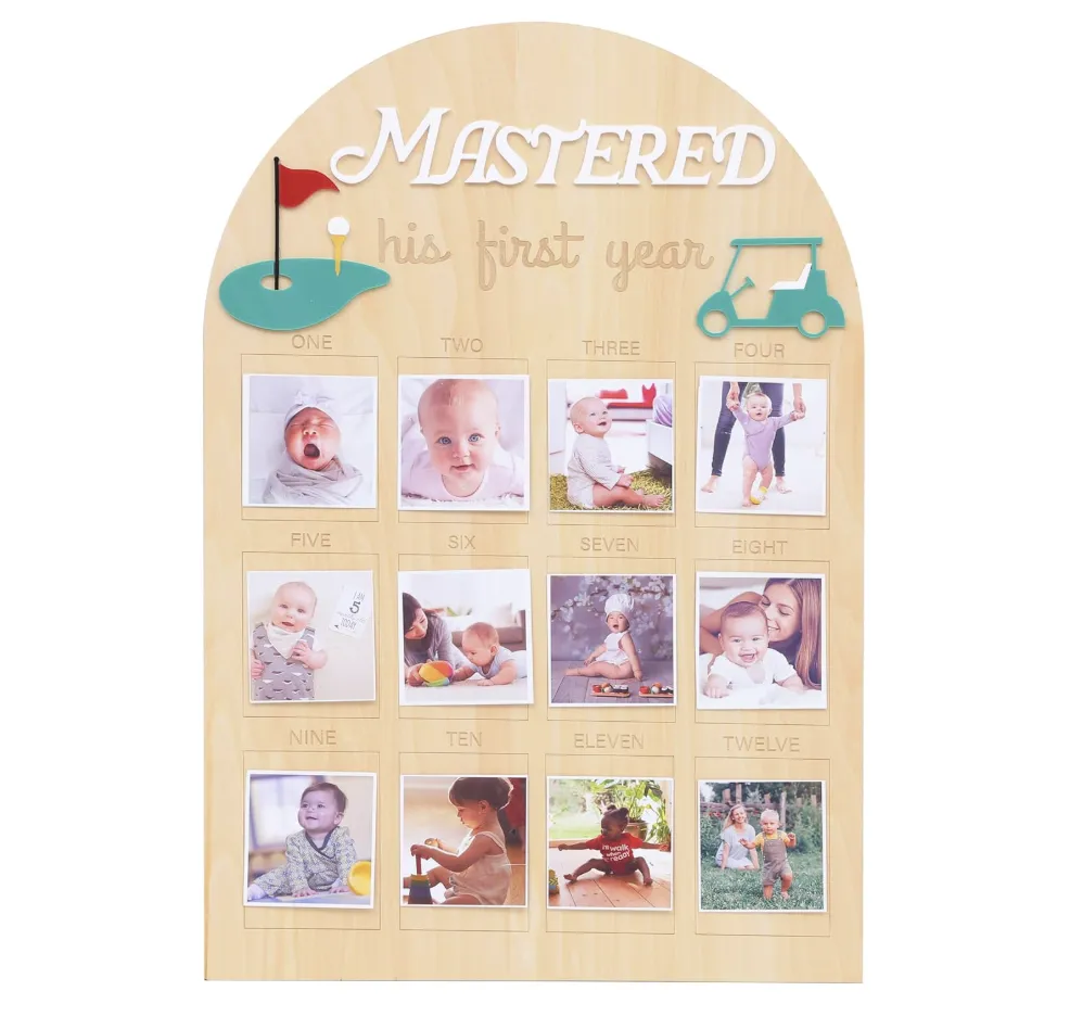 Mastered His 1st Year Photo Collage Board