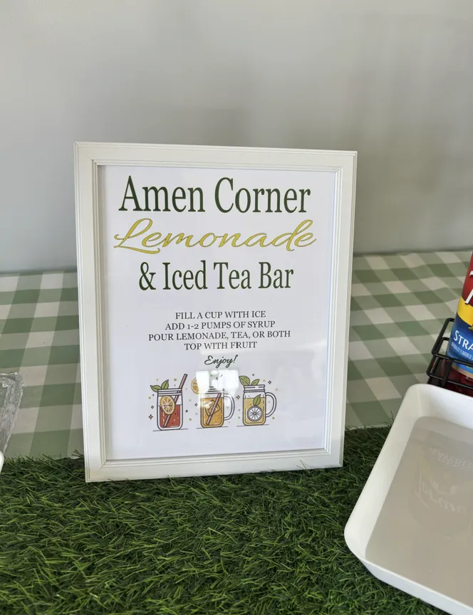 Amen Corner Lemonade & Tea Sign