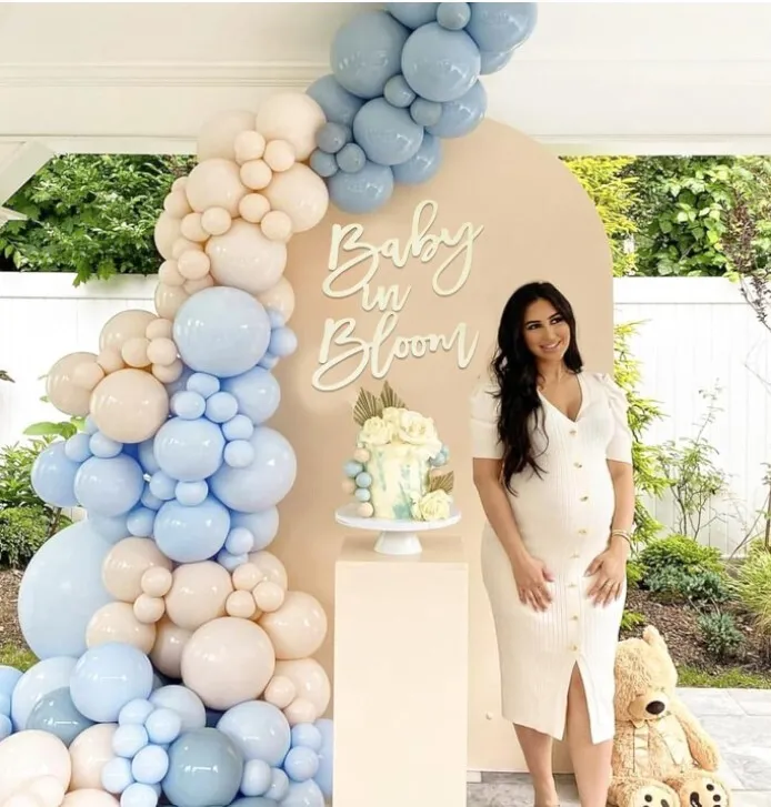 Baby in Bloom White Wood Sign