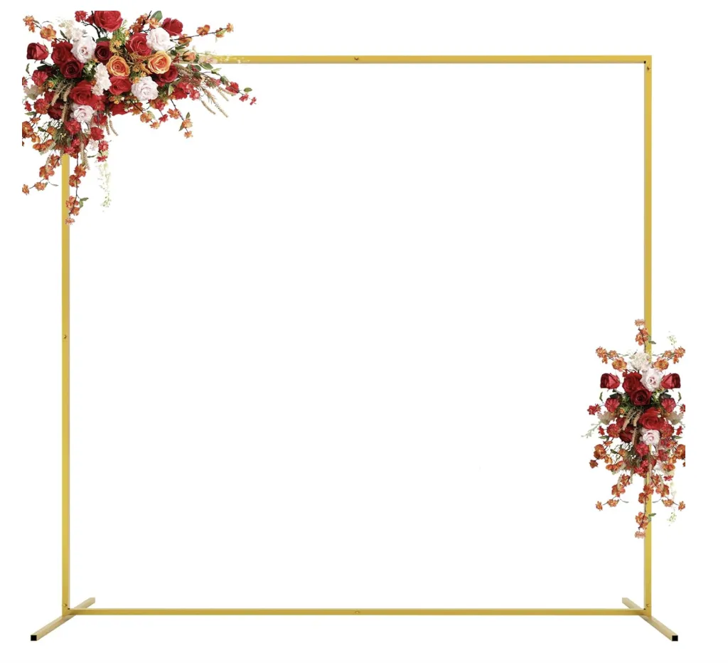 6.6 ft x 6.6 ft Gold Arch