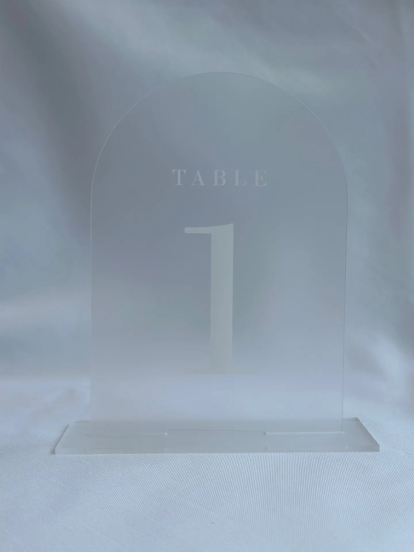 Arched Clear Acrylic Table Numbers 1-15