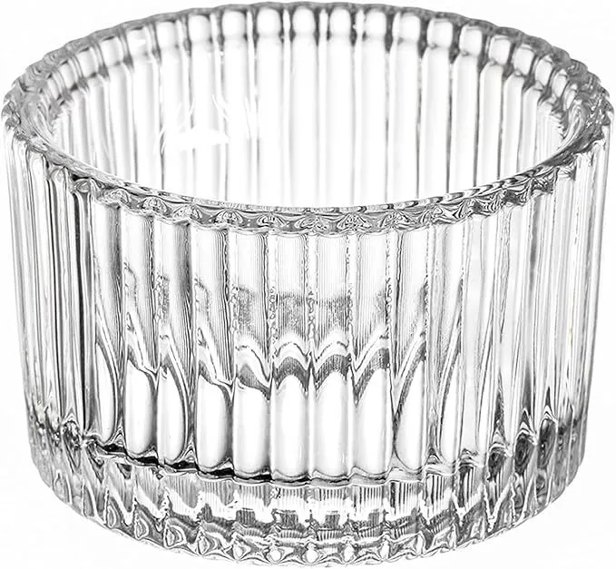 Clear Fluted Tealight Holders