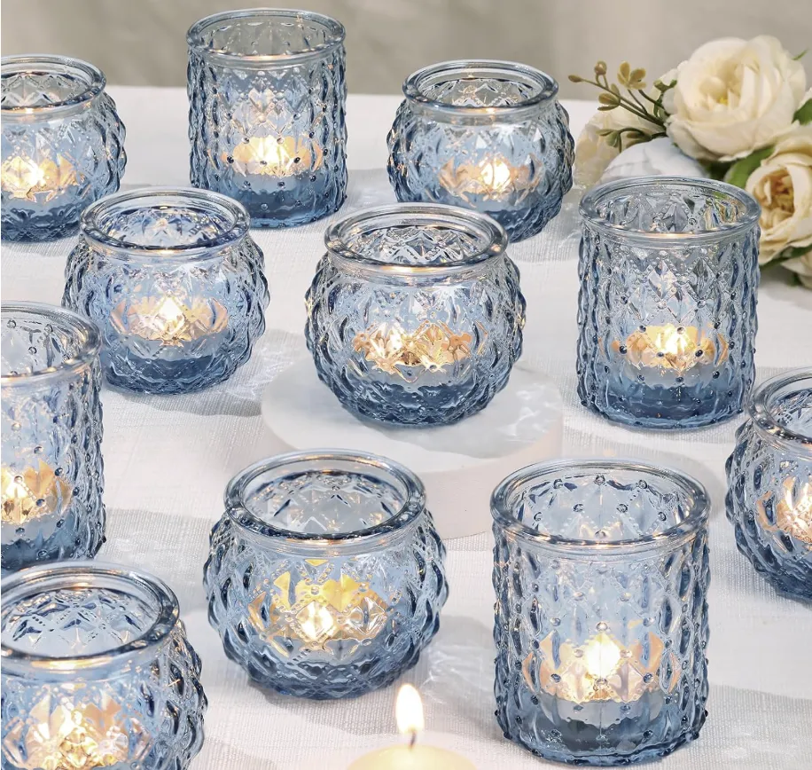 Diamond Cut Tea Light Candle Holder