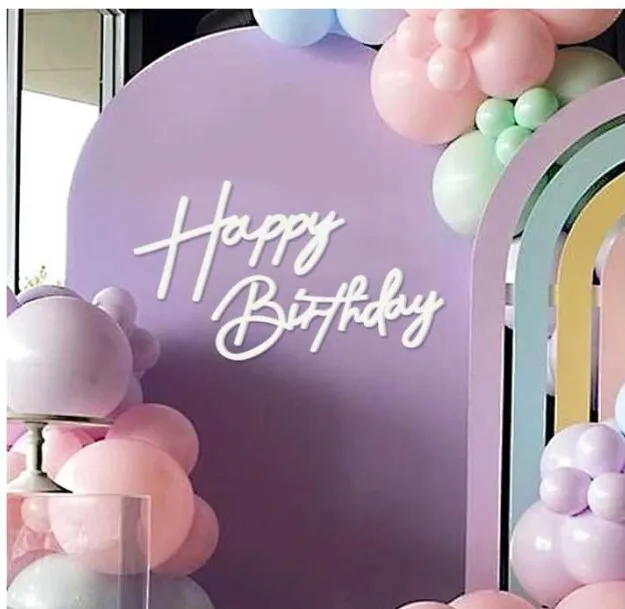 Happy Birthday Felt Sign