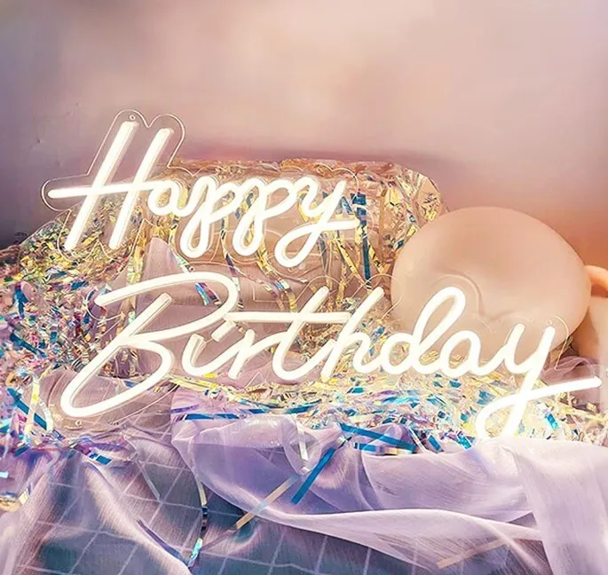 Happy Birthday Neon Sign