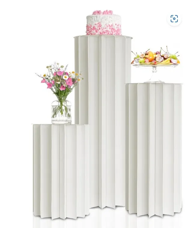 3 Piece Corrugated Cylinder Pedestal Set