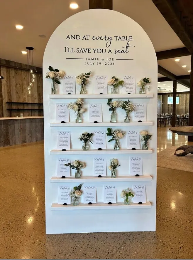 8 FT TALL WEDDING TABLE SIGNAGE