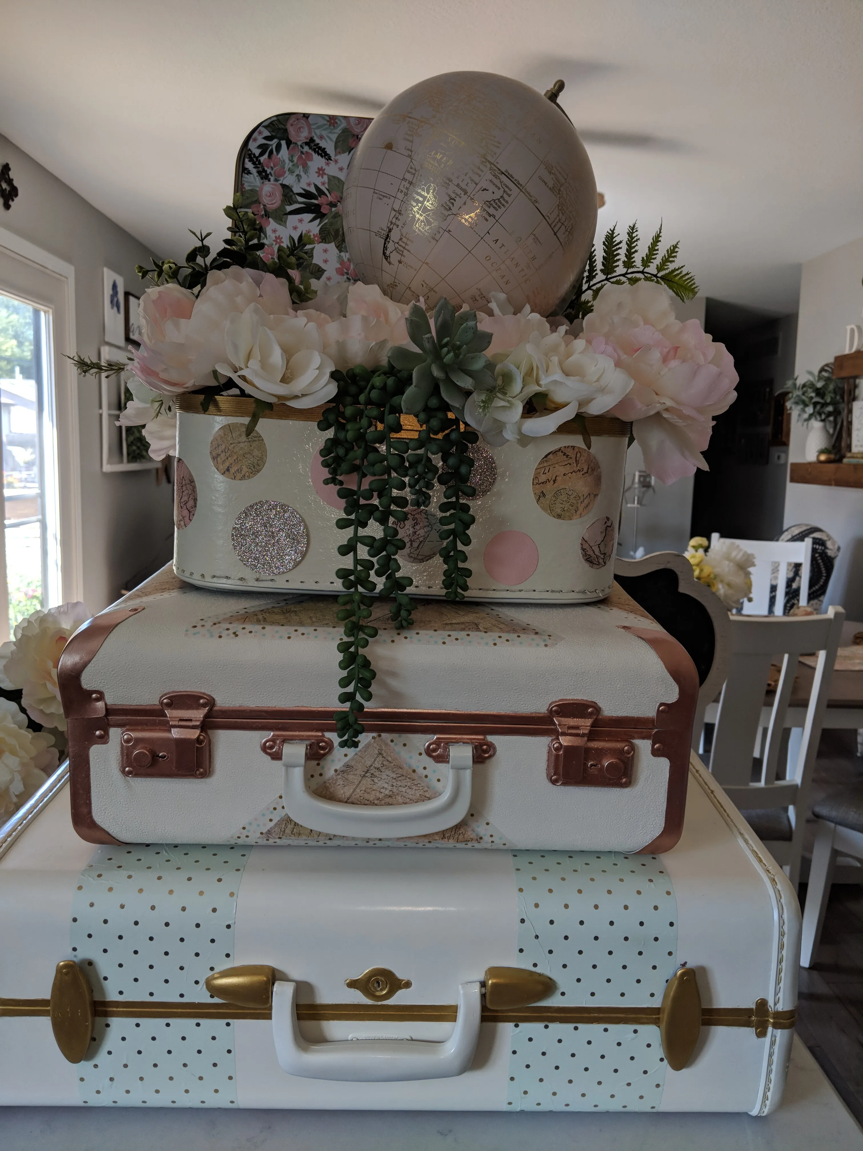 3 piece vintage luggage set