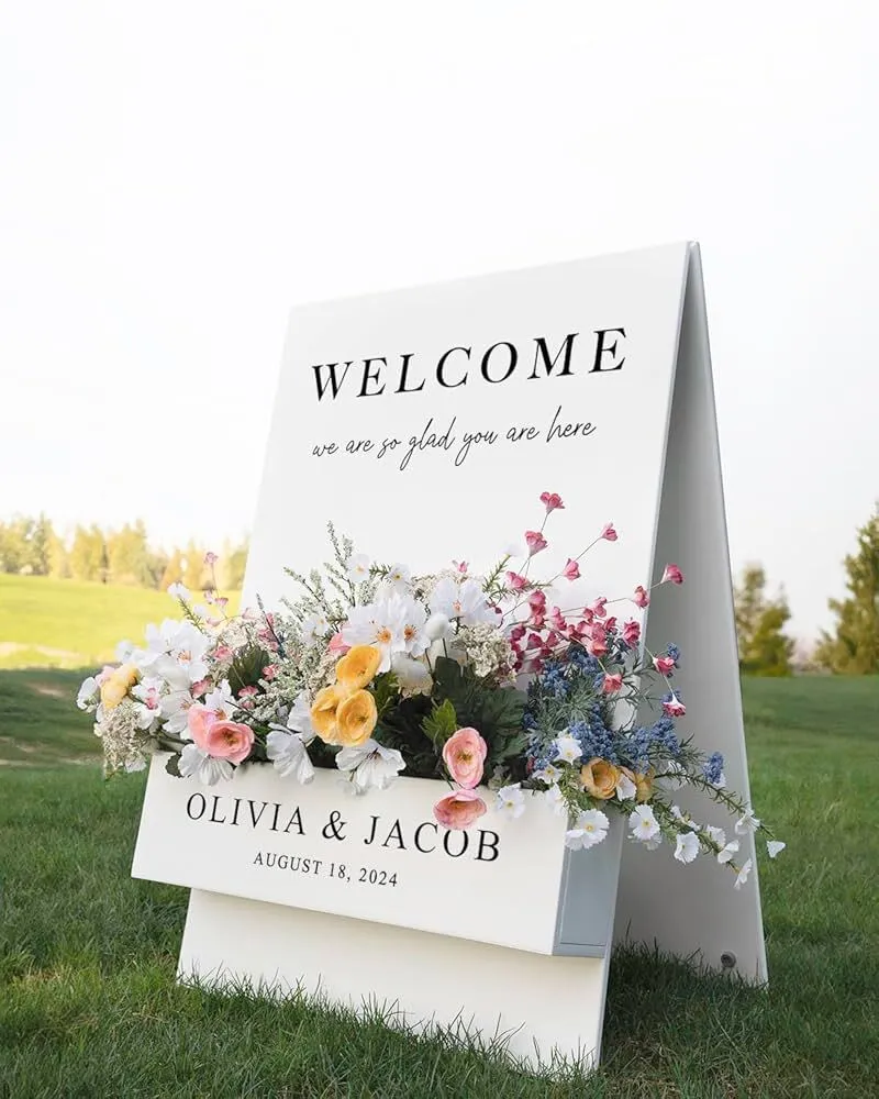Flower Box Welcome Sign 