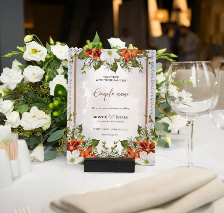 12 Piece Black Wood Sign Holders