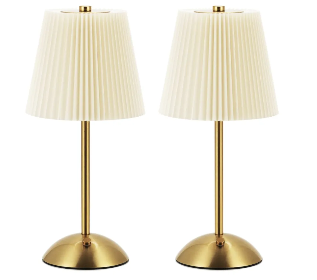 12.8 IN CORDLESS BRASS LAMP