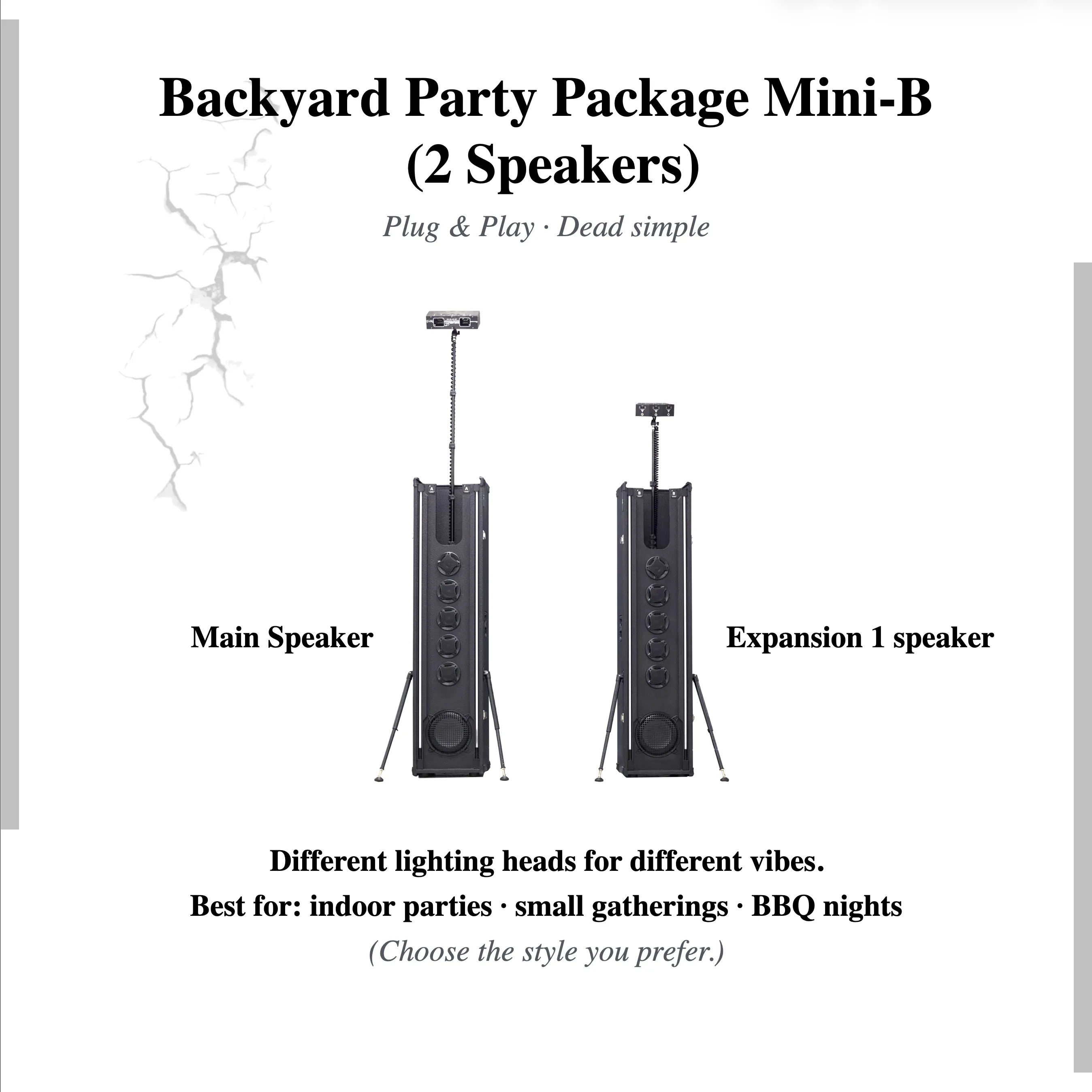 Backyard Party Package Mini-B (2 Speakers)