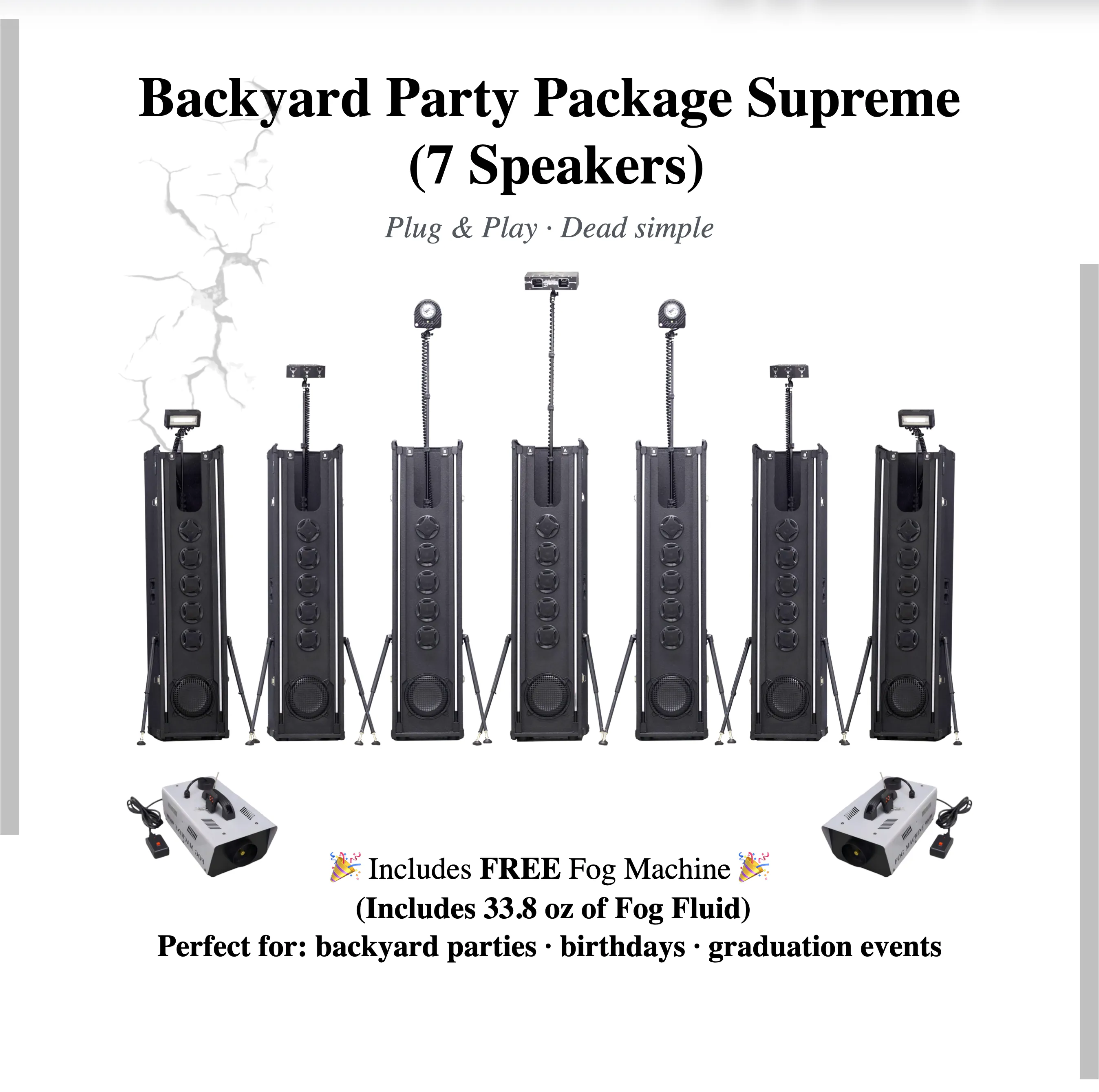 Backyard Party Package Supreme (7 Speakers)